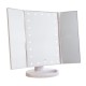 Uniq Hollywood Makeup Spejl Trifold spejl med LED lys, Hvid (4777.1)