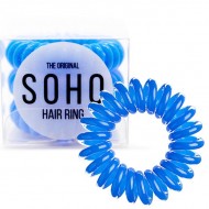 SOHO® Spiral Hårelastikker, ROYAL BLUE - 3 stk