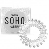 SOHO® Spiral Hårelastikker, CRYSTAL CLEAR - 3 stk